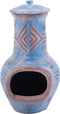 RedFire – Colima – Blauw & Rood - Kleihaard – Terrashaard – Fireplace – Stevig - Terrasverwarming – Sfeerhaard