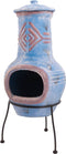 RedFire – Colima – Blauw & Rood - Kleihaard – Terrashaard – Fireplace – Stevig - Terrasverwarming – Sfeerhaard