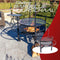 RedFire – Cowboy Fire Pit Grill – Grijs - Staal - Multifunctionele BBQ en Vuurschaal– BBQ – Barbecue - Stevig staal – Inclusief Rotisseriekit - Verchroomde barbecue grill – Terrasverwarming
