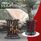 RedFire – Dallas met grillplaat – Zwart - Staal – Vuurkorf – Fireplace – Stevig staal - Terrasverwarming – Sfeerhaard – BBQ grill