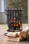 RedFire – Dallas met grillplaat – Zwart - Staal – Vuurkorf – Fireplace – Stevig staal - Terrasverwarming – Sfeerhaard – BBQ grill