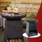 RedFire – Havana – Zwart - Staal – Vuurschaal – Fire Pit – Stevig staal – Diameter 80cm – Hoogte: 92cm - Industrieel – Terrasverwarming – Sfeerhaard – BBQ – Grill – Houtopslag