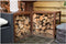 RedFire – Hodr – Handmade- Bruin - Staal – Houdopslag - Stapelbaar- Staaldikte 3mm - Geroeste schaal - 50 x 40 x 50 cm (L x B x H)