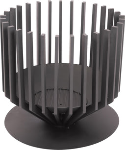 RedFire – Irving Large – Zwart - Staal – Vuurkorf – Fire Pit – Stevig staal - Industrieel – Terrasverwarming – Sfeerhaard