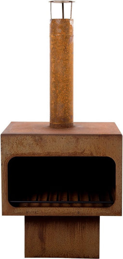 RedFire – Jersey XL– Roest/Bruin - Staal – Vuurkorf – Tuinhaard - Stevig staal – Inclusief houtrooster- Industrieel – Terrasverwarming – Sfeerhaard