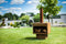 RedFire – Jersey XL– Roest/Bruin - Staal – Vuurkorf – Tuinhaard - Stevig staal – Inclusief houtrooster- Industrieel – Terrasverwarming – Sfeerhaard