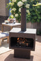 RedFire – Jersey XL– Zwart - Staal – Vuurkorf – Tuinhaard - Stevig staal – Inclusief houtrooster- Industrieel – Terrasverwarming – Sfeerhaard