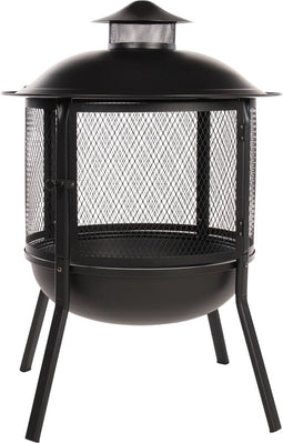 RedFire – Kansas – Zwart - Staal – Vuurschaal – Fireplace– Stevig staal – Diameter 69cm - Terrasverwarming – Sfeerhaard