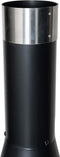 RedFire – Kingston – Houtopslag – Zwart - Staal – Vuurkorf – Fireplace– Stevig staal – Diameter 43cm – Hoogte: 120cm - Terrasverwarming – Sfeerhaard