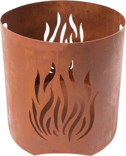 RedFire – Kiruna – Handmade- Bruin - Staal – Vuurschaal - Vuurkorf - 40 cm - Cortenlook – Terrasverwarming – Sfeerhaard - Handgrepen