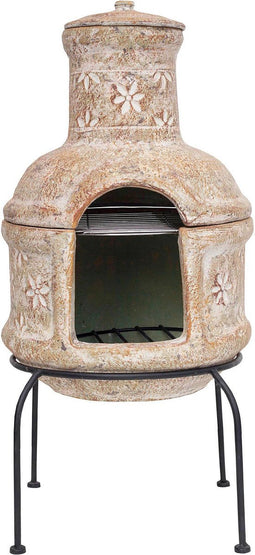 RedFire – Lima – Bruin - Kleihaard – Terrashaard met grill – Fireplace – Stevig - Terrasverwarming – Sfeerhaard - BBQ