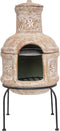 RedFire – Lima – Bruin - Kleihaard – Terrashaard met grill – Fireplace – Stevig - Terrasverwarming – Sfeerhaard - BBQ