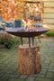 RedFire – Logger – Handmade- Bruin - Staal – Vuurschaal - Vuurkorf - Vuurschaal 60 cm - Geroeste schaal – Terrasverwarming - Sfeerhaard