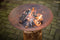 RedFire – Logger – Handmade- Bruin - Staal – Vuurschaal - Vuurkorf - Vuurschaal 60 cm - Geroeste schaal – Terrasverwarming - Sfeerhaard