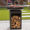 RedFire – Matanzas – Zwart - Staal – Vuurschaal – Fire Pit – Stevig staal - Industrieel – Terrasverwarming – Sfeerhaard – BBQ - houtopslag
