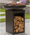 RedFire – Matanzas – Zwart - Staal – Vuurschaal – Fire Pit – Stevig staal - Industrieel – Terrasverwarming – Sfeerhaard – BBQ - houtopslag