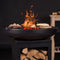 RedFire – Matanzas – Zwart - Staal – Vuurschaal – Fire Pit – Stevig staal - Industrieel – Terrasverwarming – Sfeerhaard – BBQ - houtopslag