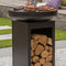 RedFire – Matanzas – Zwart - Staal – Vuurschaal – Fire Pit – Stevig staal - Industrieel – Terrasverwarming – Sfeerhaard – BBQ - houtopslag