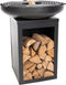 RedFire – Matanzas – Zwart - Staal – Vuurschaal – Fire Pit – Stevig staal - Industrieel – Terrasverwarming – Sfeerhaard – BBQ - houtopslag
