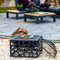 RedFire – Mikor – Zwart - Staal – Vuurschaal met grillrooster – Fireplace – Stevig staal – Diameter 55cm - Terrasverwarming – Sfeerhaard