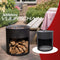 RedFire – Milshire – Zwart - Staal – Vuurschaal – Vuur Ton – Fireplace– Stevig staal – Diameter 45cm - Terrasverwarming – Sfeerhaard