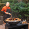 RedFire – Onyx – barbecue - BBQ - Zwart – Vuurschaal BBQ - Vuurkorf - Vuurschaal 80 cm – houtopslag – Grillschaal - Plancha ring – Terrasverwarming - Sfeerhaard