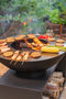 RedFire – ONYX Tafel – Zwart - Staal – Vuurschaal – Fire Pit – Stevig staal – Diameter 80cm – Hoogte: 95cm - Industrieel – Terrasverwarming – Sfeerhaard – BBQ – Grill – Inclusief regenhoes