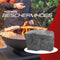 RedFire – ONYX Tafel – Zwart - Staal – Vuurschaal – Fire Pit – Stevig staal – Diameter 80cm – Hoogte: 95cm - Industrieel – Terrasverwarming – Sfeerhaard – BBQ – Grill – Inclusief regenhoes