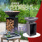 RedFire – ONYX – Zwart - Staal – Vuurschaal – Fire Pit – Stevig staal – Diameter 80cm – Hoogte: 101cm - Industrieel – Terrasverwarming – Sfeerhaard – BBQ – Grill – Inclusief regenhoes