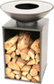 RedFire – ONYX – Zwart - Staal – Vuurschaal – Fire Pit – Stevig staal – Diameter 60cm – Hoogte: 60cm - Industrieel – Terrasverwarming – Sfeerhaard – BBQ – Grill – Inclusief regenhoes