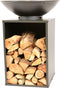 RedFire – ONYX – Zwart - Staal – Vuurschaal – Fire Pit – Stevig staal – Diameter 60cm – Hoogte: 60cm - Industrieel – Terrasverwarming – Sfeerhaard – BBQ – Grill – Inclusief regenhoes