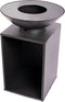 RedFire – ONYX – Zwart - Staal – Vuurschaal – Fire Pit – Stevig staal – Diameter 80cm – Hoogte: 101cm - Industrieel – Terrasverwarming – Sfeerhaard – BBQ – Grill – Inclusief regenhoes