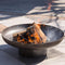 RedFire – Oulu – Zwart - Staal – Vuurschaal – Fire Pit – Stevig staal – Diameter 80cm - Industrieel – Terrasverwarming – Sfeerhaard – Handvaten