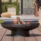 RedFire – Oulu – Zwart - Staal – Vuurschaal – Fire Pit – Stevig staal – Diameter 80cm - Industrieel – Terrasverwarming – Sfeerhaard – Handvaten