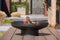 RedFire – Oulu – Zwart - Staal – Vuurschaal – Fire Pit – Stevig staal – Diameter 80cm - Industrieel – Terrasverwarming – Sfeerhaard – Handvaten