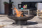 RedFire – Oulu – Zwart - Staal – Vuurschaal – Fire Pit – Stevig staal – Diameter 80cm - Industrieel – Terrasverwarming – Sfeerhaard – Handvaten
