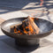 RedFire – Oulu – Zwart - Staal – Vuurschaal – Fire Pit – Stevig staal – Diameter 80cm - Industrieel – Terrasverwarming – Sfeerhaard – Handvaten