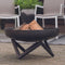 RedFire – Pello – Zwart - Staal – Vuurschaal – Stevig staal – Diameter 60cm - Industrieel – Terrasverwarming – Sfeerhaard