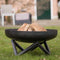 RedFire – Pello – Zwart - Staal – Vuurschaal – Stevig staal – Diameter 60cm - Industrieel – Terrasverwarming – Sfeerhaard
