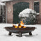 RedFire – Salo – Grijs - Staal – Vuurschaal – Fire Pit – Stevig staal – Diameter 80cm - Industrieel – Terrasverwarming – Sfeerhaard – Handvaten