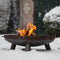 RedFire – Salo – Grijs - Staal – Vuurschaal – Fire Pit – Stevig staal – Diameter 80cm - Industrieel – Terrasverwarming – Sfeerhaard – Handvaten