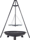 RedFire – Salo – Grijs - Staal – Vuurschaal – Fire Pit – Stevig staal – Diameter 80cm - Industrieel – Terrasverwarming – Sfeerhaard – Handvaten