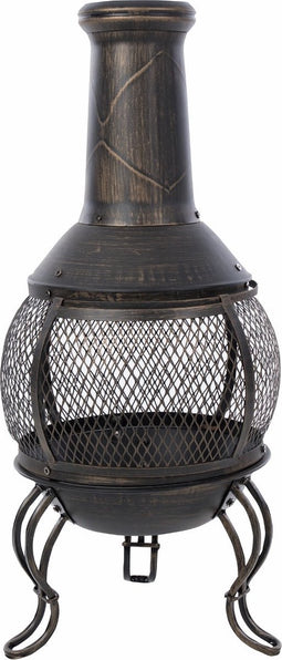 RedFire – Sauda – Zwart - Staal – Vuurkorf – Fire Pit – Stevig staal – Diameter 38cm – Terrasverwarming – Sfeerhaard