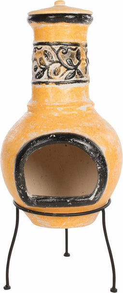 RedFire – Soledad – Geel & Zwart - Kleihaard – Terrashaard – Fireplace – Stevig - Terrasverwarming – Sfeerhaard