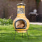 RedFire – Soledad – Geel & Zwart - Kleihaard – Terrashaard – Fireplace – Stevig - Terrasverwarming – Sfeerhaard