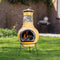 RedFire – Soledad – Geel & Zwart - Kleihaard – Terrashaard – Fireplace – Stevig - Terrasverwarming – Sfeerhaard