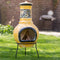 RedFire – Soledad – Geel & Zwart - Kleihaard – Terrashaard – Fireplace – Stevig - Terrasverwarming – Sfeerhaard