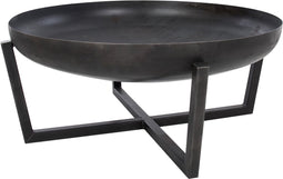 RedFire – Tornio – Zwart - Staal – Vuurschaal – Fire Pit – Stevig staal – Diameter 80cm - Industrieel – Terrasverwarming – Sfeerhaard
