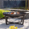 RedFire – Tornio – Zwart - Staal – Vuurschaal – Fire Pit – Stevig staal – Diameter 80cm - Industrieel – Terrasverwarming – Sfeerhaard