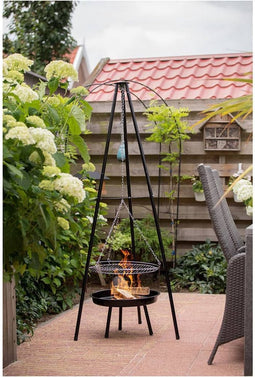RedFire Tuinbarbecue met driepoot en vuurschaal 50 cm zwart
